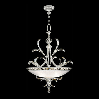 Fine Art - 704440-SF4 - Three Light Pendant - Beveled Arcs - Silver Leaf
