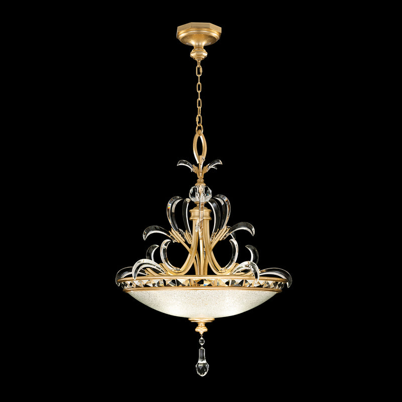 Fine Art - 704540-SF3 - Three Light Pendant - Beveled Arcs - Gold Leaf
