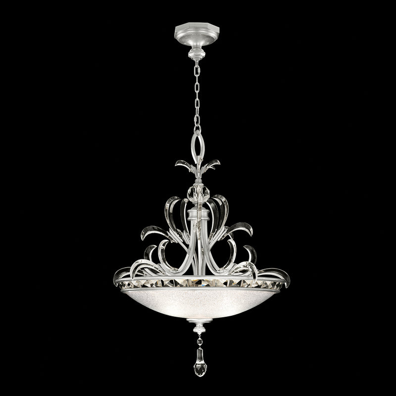 Fine Art - 704540-SF4 - Three Light Pendant - Beveled Arcs - Silver Leaf