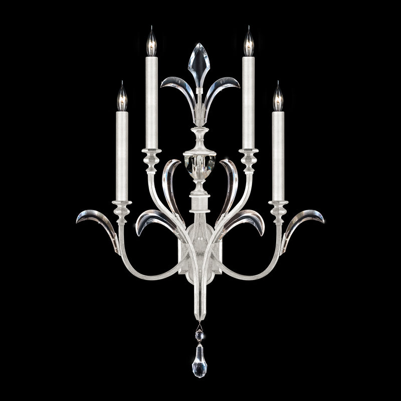 Fine Art - 738650-SF4 - Four Light Wall Sconce - Beveled Arcs - Silver Leaf