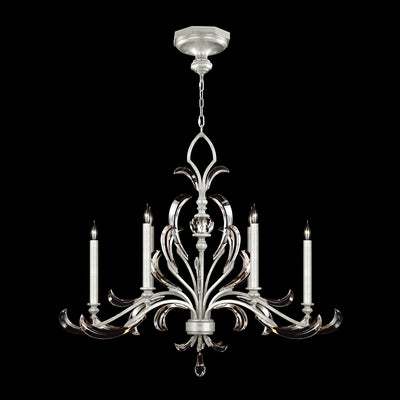 Fine Art - 739240-SF4 - Six Light Chandelier - Beveled Arcs - Silver Leaf