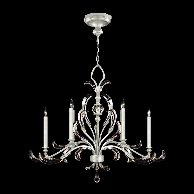 Fine Art - 739240-SF4 - Six Light Chandelier - Beveled Arcs - Silver Leaf