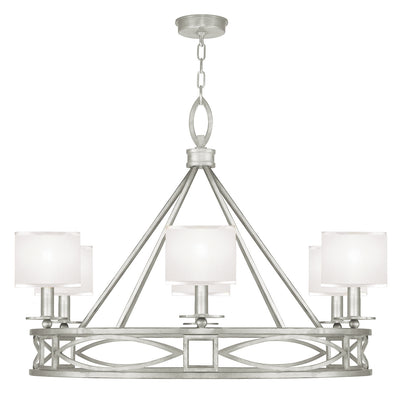 Fine Art - 887640-SF41 - Six Light Chandelier - Cienfuegos - Silver Leaf