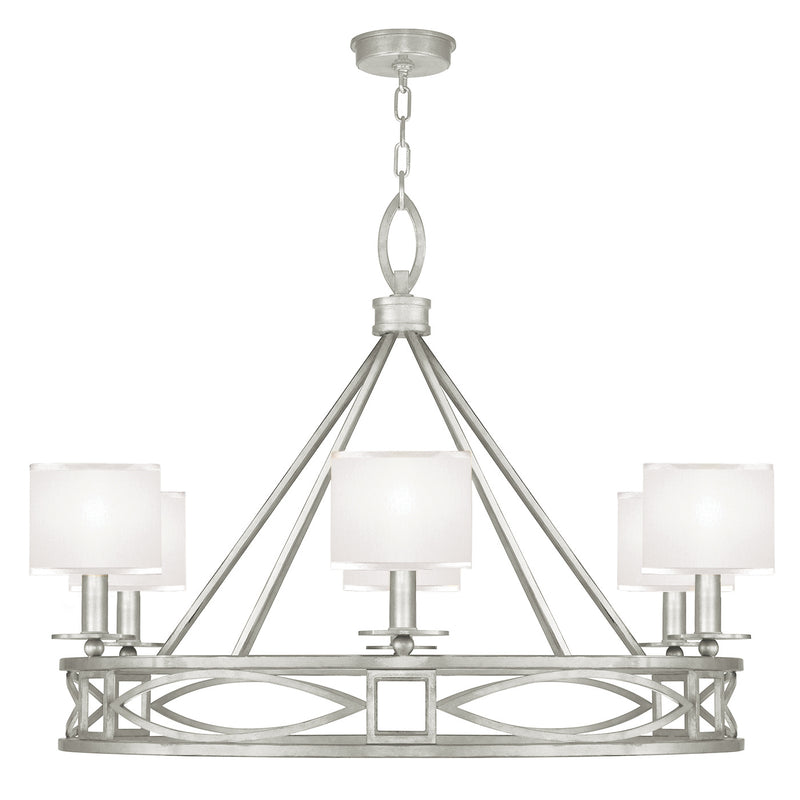 Fine Art - 887640-SF41 - Six Light Chandelier - Cienfuegos - Silver Leaf