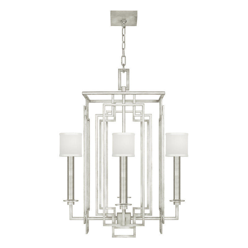 Fine Art - 889040-SF41 - Four Light Chandelier - Cienfuegos - Silver Leaf