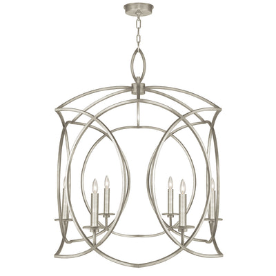 Fine Art - 889840-SF4 - Six Light Chandelier - Cienfuegos - Silver Leaf