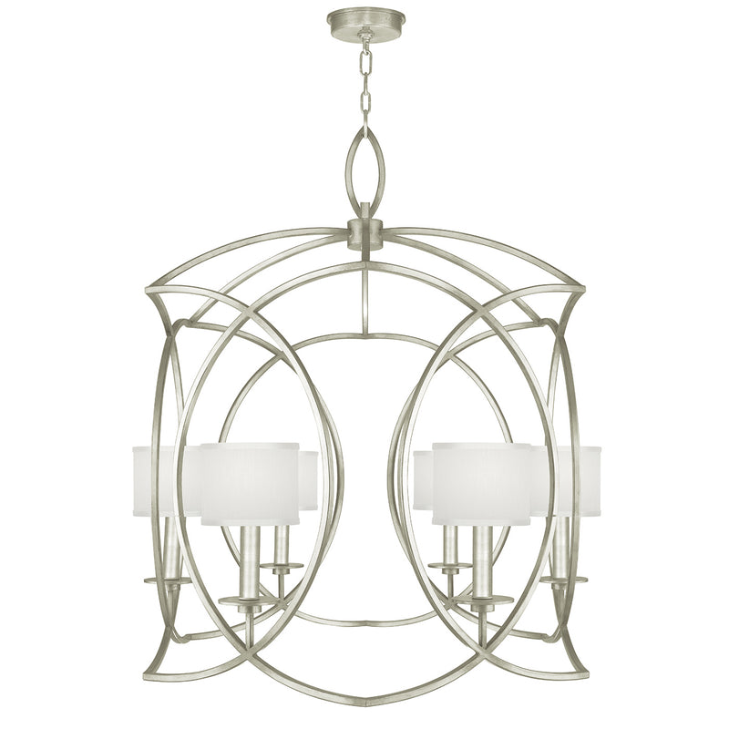 Fine Art - 889840-SF41 - Six Light Chandelier - Cienfuegos - Silver Leaf