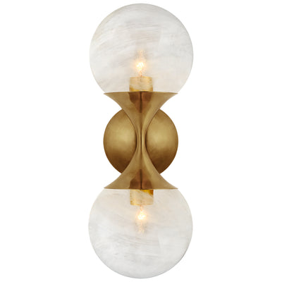 Visual Comfort Signature - ARN 2405HAB-WG - Two Light Wall Sconce - Cristol - Hand-Rubbed Antique Brass