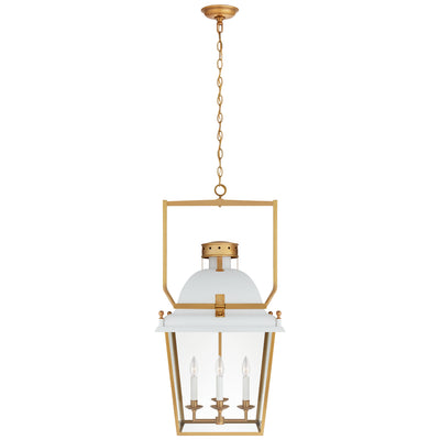 Visual Comfort Signature - CHC 5109WHT/AB-CG - Four Light Lantern - Coventry - Matte White and Antique-Burnished Brass