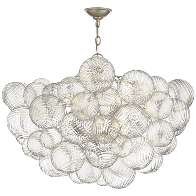 Visual Comfort Signature - JN 5112BSL/CG - Eight Light Chandelier - Talia - Burnished Silver Leaf and Clear Swirled Glass