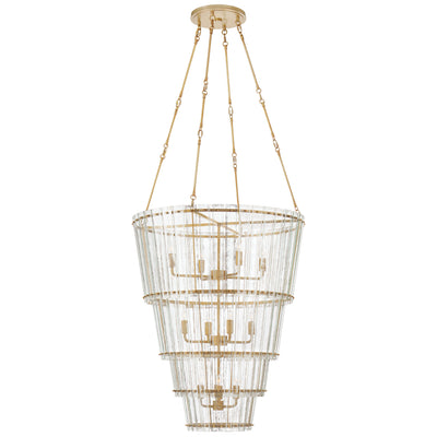 Visual Comfort Signature - S 5657HAB-AM - 12 Light Chandelier - Cadence - Hand-Rubbed Antique Brass