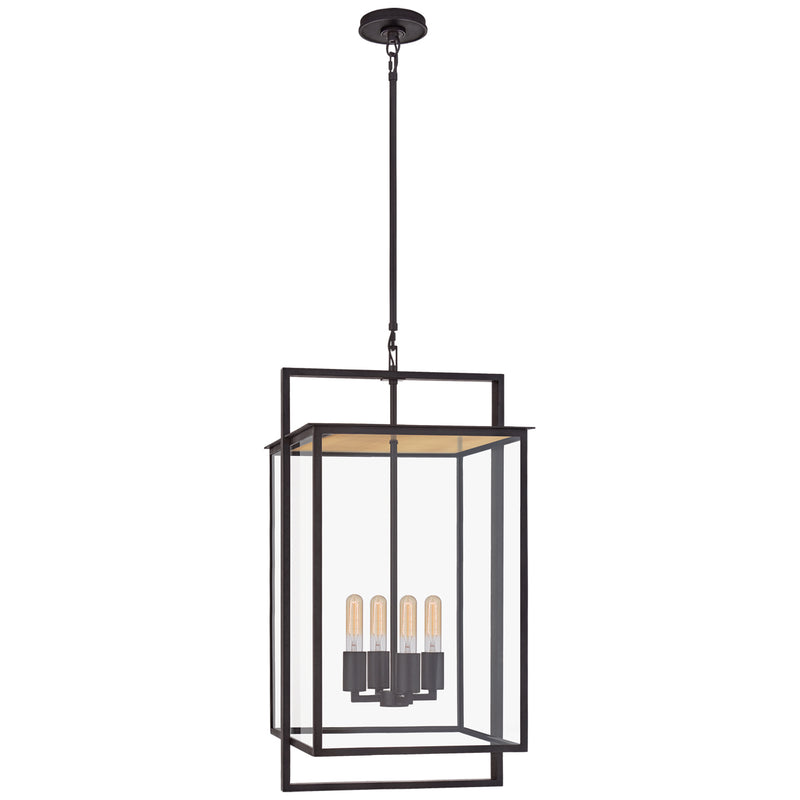 Visual Comfort Signature - S 5793AI-CG - Four Light Hanging Lantern - Halle - Aged Iron