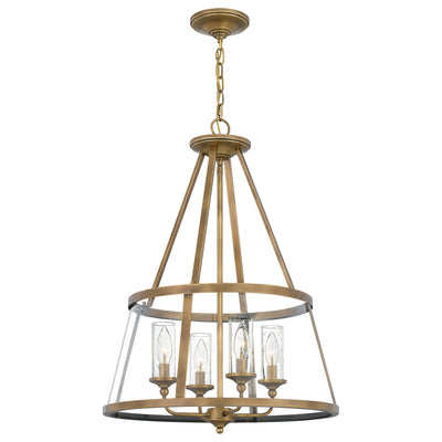 Quoizel - BAW1820WS - Four Light Pendant - Barlow - Weathered Brass