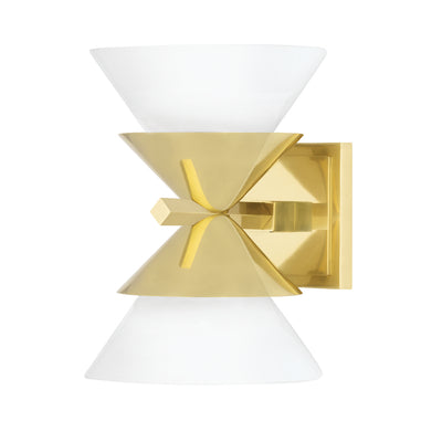 Hudson Valley - 6402-AGB - Two Light Wall Sconce - Stillwell - Aged Brass