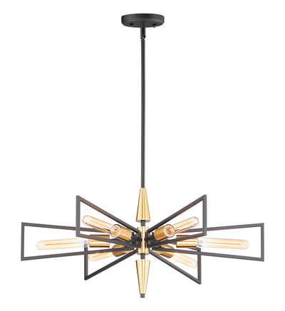 Maxim - 11656BKSBR - Six Light Chandelier - Wings - Black / Satin Brass
