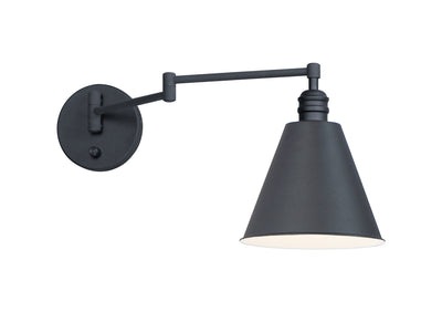 Maxim - 12220BK - One Light Wall Sconce - Library - Black