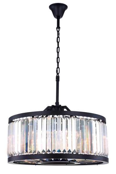 Elegant Lighting - 1233D28MB/RC - Eight Light Chandelier - Chelsea - Matte Black