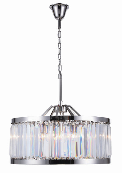 Elegant Lighting - 1233D28PN/RC - Eight Light Chandelier - Chelsea - Polished Nickel
