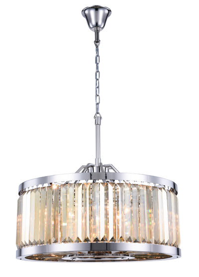 Elegant Lighting - 1233D28PN-GT/RC - Eight Light Chandelier - Chelsea - Polished Nickel