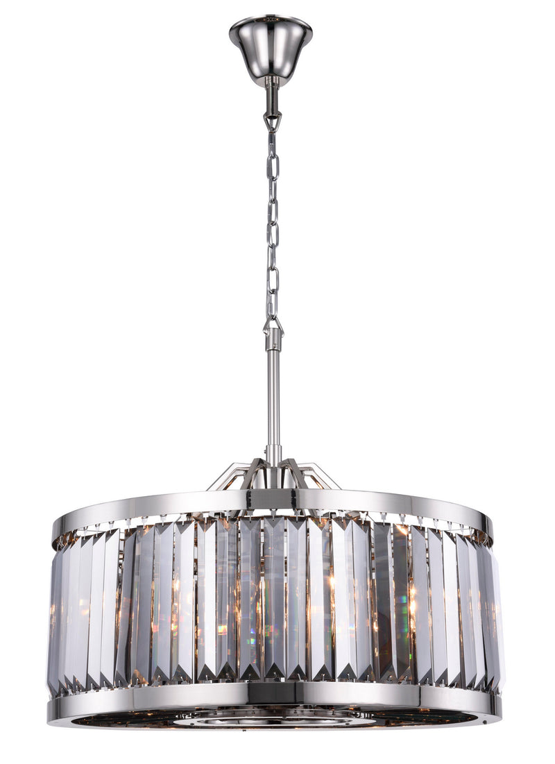 Elegant Lighting - 1233D28PN-SS/RC - Eight Light Chandelier - Chelsea - Polished Nickel