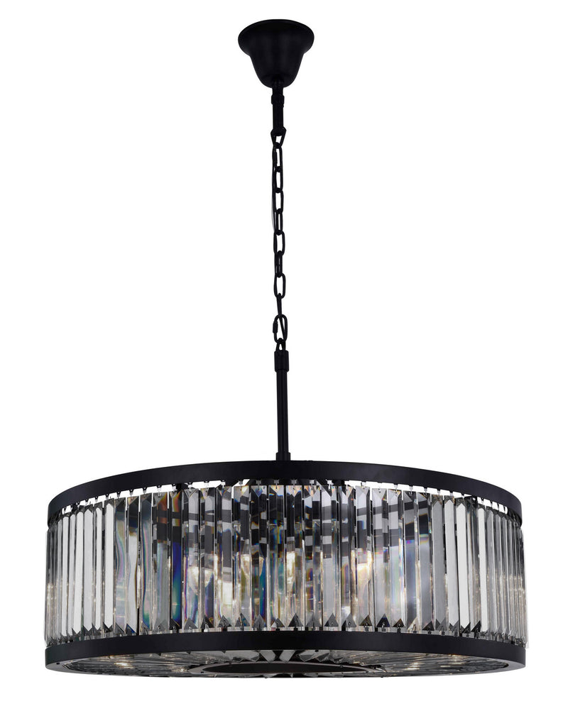 Elegant Lighting - 1233D35MB-SS/RC - Ten Light Chandelier - Chelsea - Matte Black
