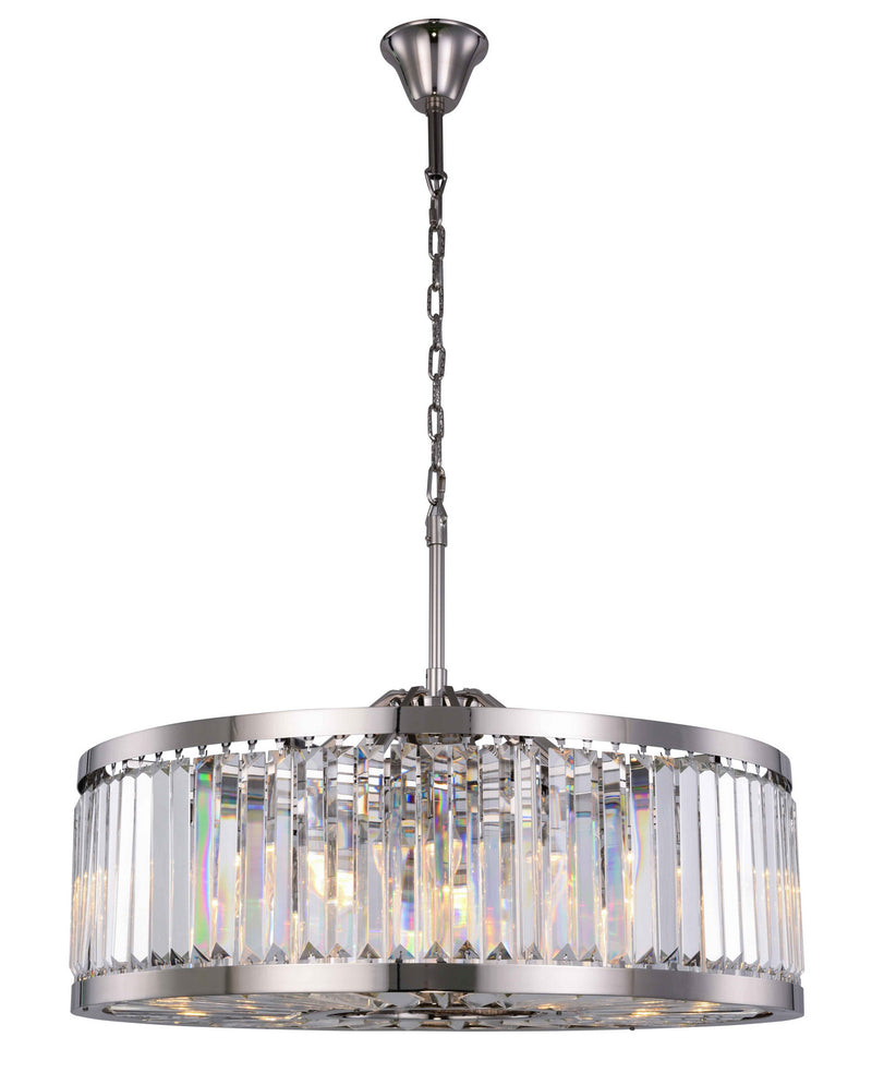 Elegant Lighting - 1233D35PN/RC - Ten Light Chandelier - Chelsea - Polished Nickel