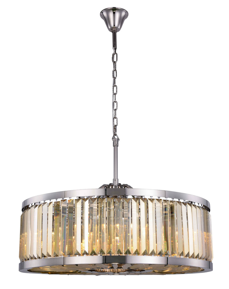 Elegant Lighting - 1233D35PN-GT/RC - Ten Light Chandelier - Chelsea - Polished Nickel