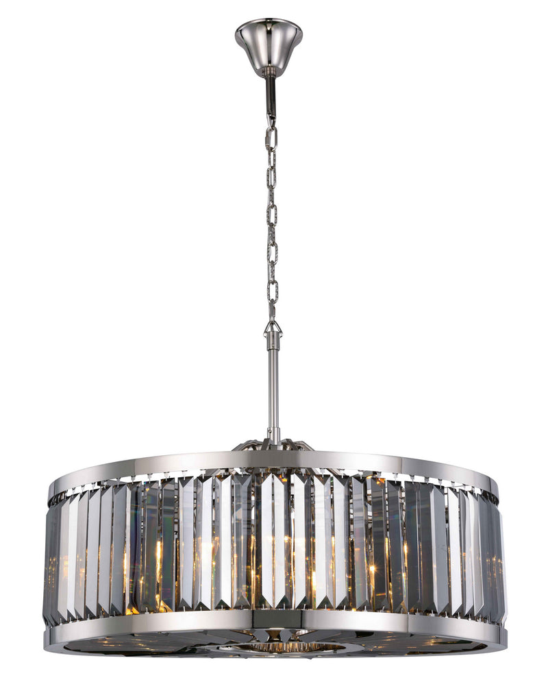 Elegant Lighting - 1233D35PN-SS/RC - Ten Light Chandelier - Chelsea - Polished Nickel