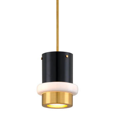 Corbett Lighting - 299-41 - One Light Pendant - Beckenham - Vintage Polished Brass And Black