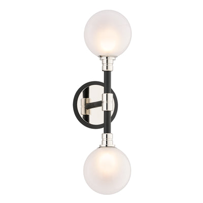 Troy Lighting - B4822-TBK/PN - Two Light Wall Sconce - Andromeda - Carbide Blk & Pol Nickel