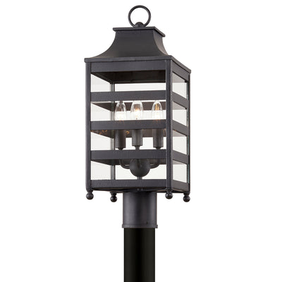 Troy Lighting - P7435 - Three Light Post Lantern - Holstrom - Forged Iron