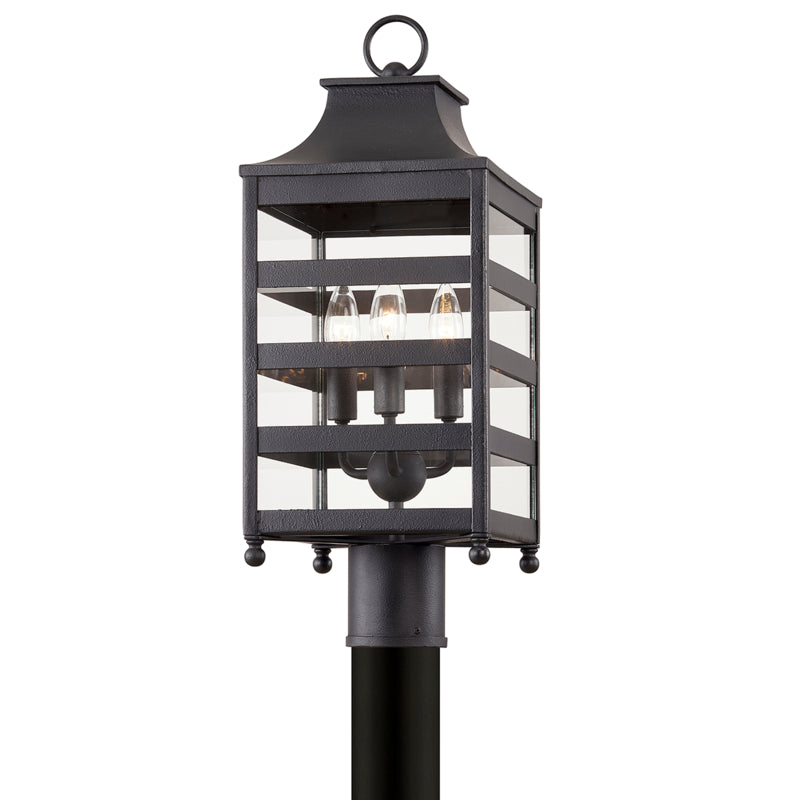 Troy Lighting - P7435 - Three Light Post Lantern - Holstrom - Forged Iron