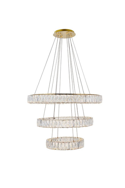 Elegant Lighting - 3503G3LG - LED Pendant - Monroe - Gold