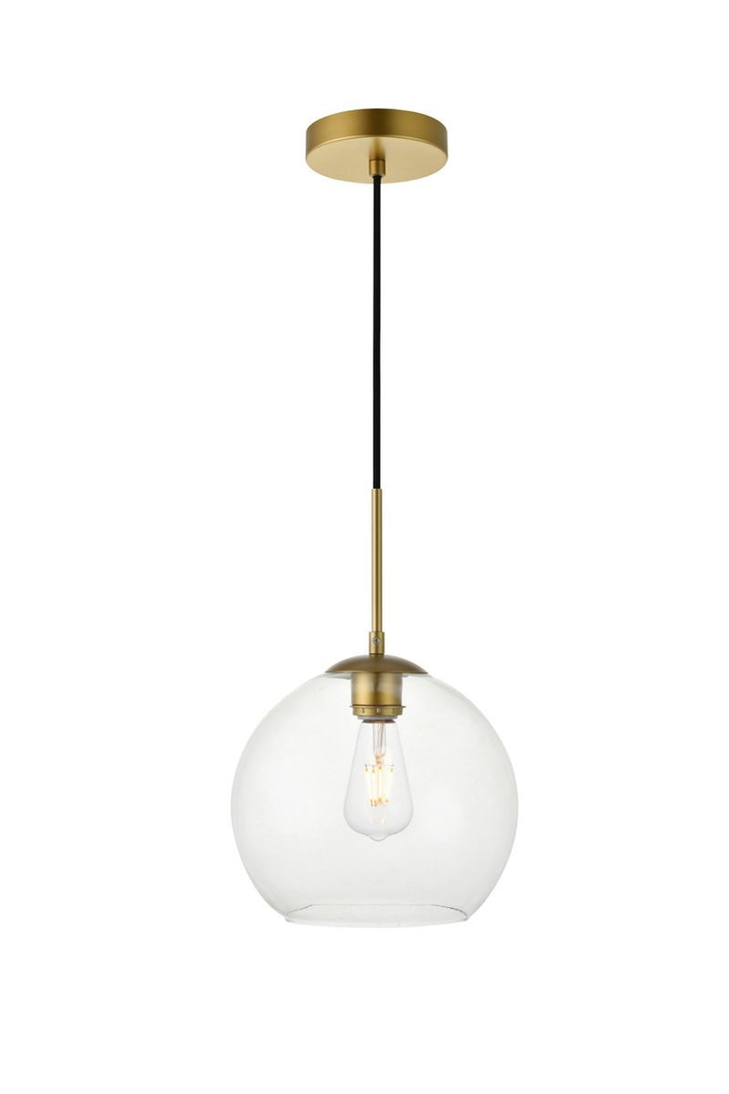 Elegant Lighting - LD2212BR - One Light Pendant - BAXTER - Brass And Clear