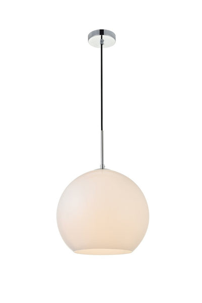 Elegant Lighting - LD2225C - One Light Pendant - BAXTER - Chrome And Frosted White