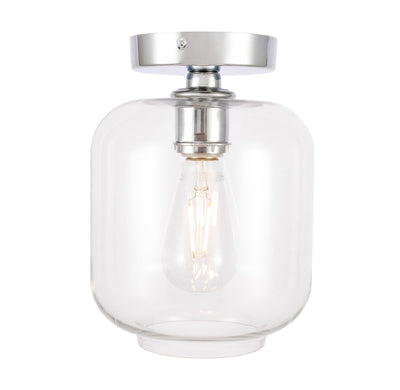 Elegant Lighting - LD2270C - One Light Flush Mount - Collier - Chrome And Clear Glass
