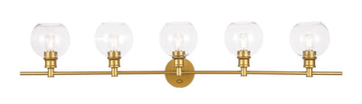 Elegant Lighting - LD2326BR - Five Light Wall Sconce - Collier - Brass And Clear Glass