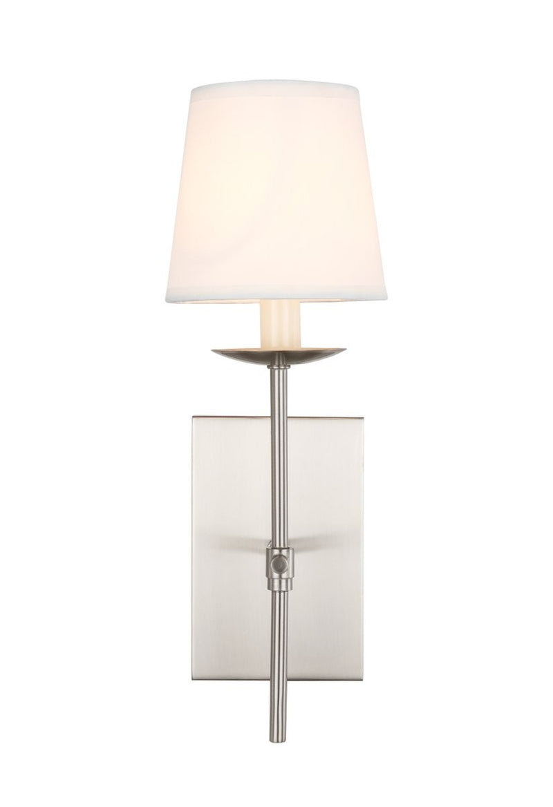 Elegant Lighting - LD6102W4BN - One Light Wall Sconce - Eclipse - Burnished Nickel And White Shade