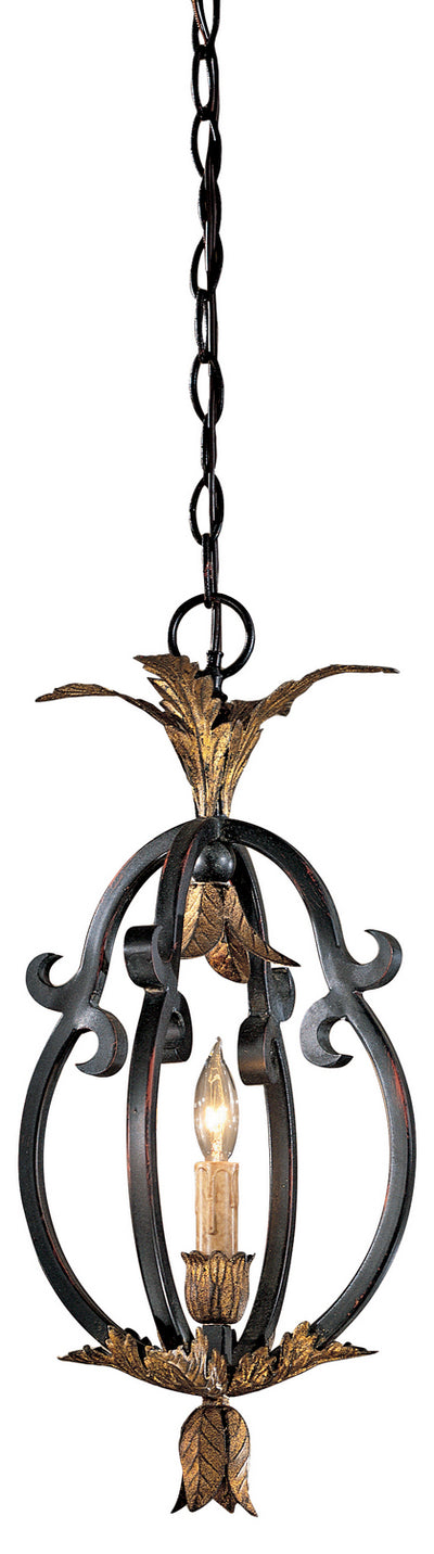 Metropolitan - N6103-20 - One Light Mini Pendant - Montparnasse - French Coal W/ Gold Leaf Highl