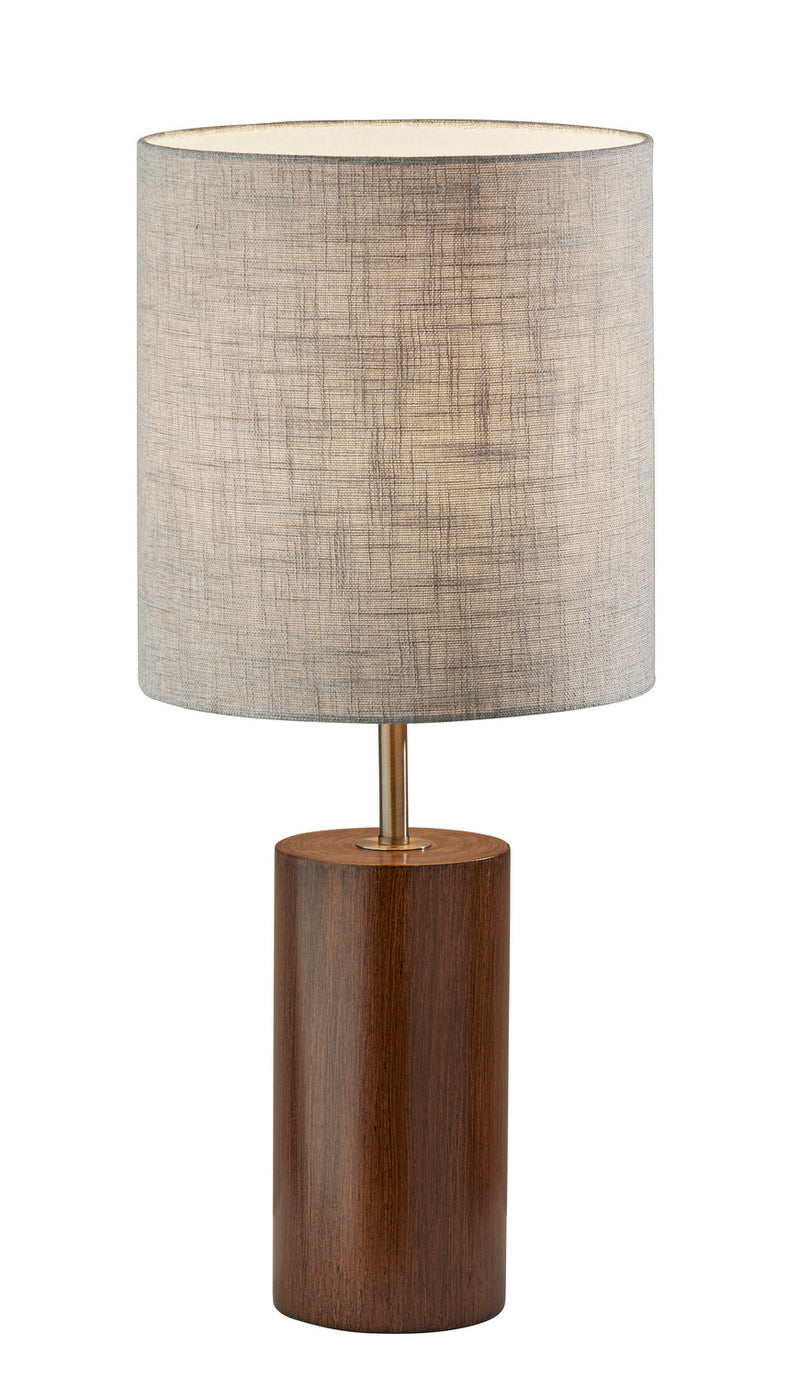 Adesso Home - 1507-15 - Table Lamp - Dean - Walnut Poplar Wood W. Antique Brass Accent