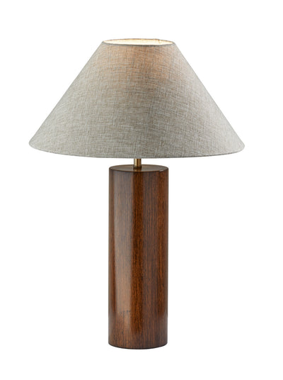 Adesso Home - 1509-15 - Table Lamp - Martin - Walnut Poplar Wood W. Antique Brass Accent
