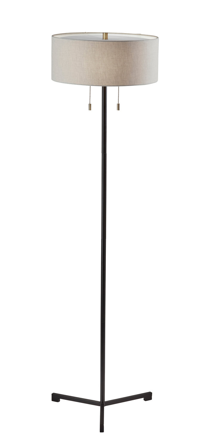 Adesso Home - 1557-01 - Two Light Floor Lamp - Wesley - Black