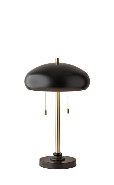 Adesso Home - 1562-21 - Two Light Table Lamp - Cap - Black & Antique Brass