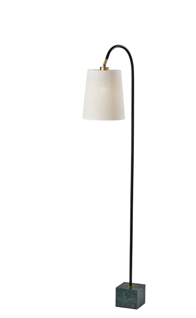 Adesso Home - 3399-01 - Floor Lamp - Hanover - Black W. Antique Brass Accent