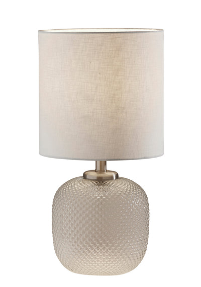 Adesso Home - 3576-22 - Table Lamp - Vivian - Brushed Steel/Clear Textured Glass