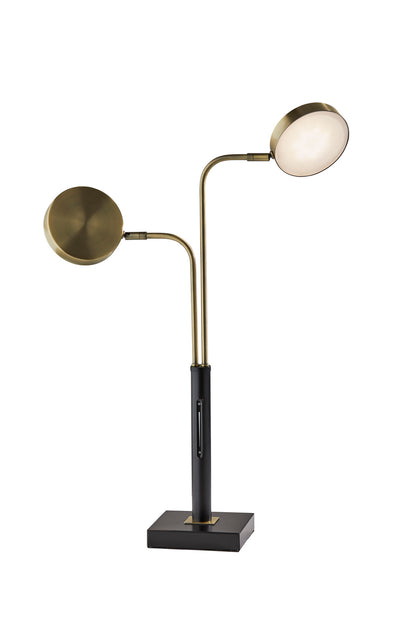 Adesso Home - 4126-01 - LED Desk Lamp - Rowan - Black & Antique Brass