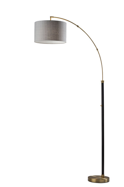 Adesso Home - 4209-21 - Arc Lamp - Bergen - Black & Antique Brass
