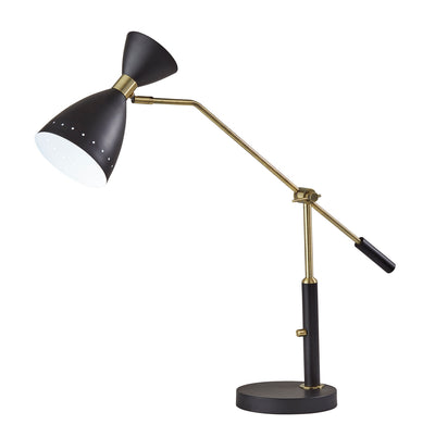 Adesso Home - 4282-01 - Desk Lamp - Oscar - Black W. Antique Brass