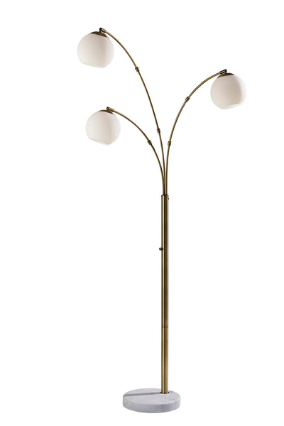Adesso Home - 4316-21 - Three Light Arc Lamp - Remi - Antique Brass