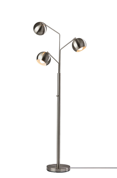 Adesso Home - 5139-22 - Three Light Tree Lamp - Emerson - Brushed Steel